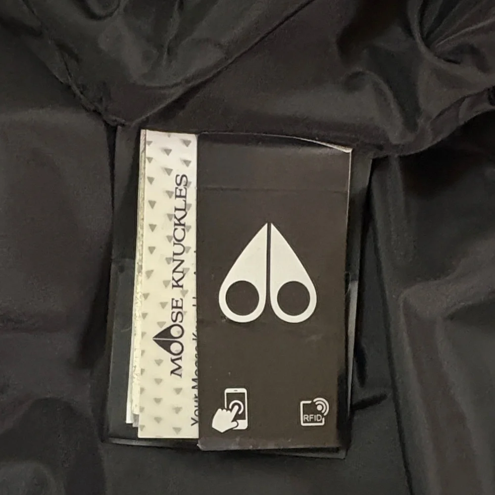 MOOSE KNUCKLES Original Shearling Men's Black Puffer Jacket with Fur Hood Size M - Picture 12 of 16